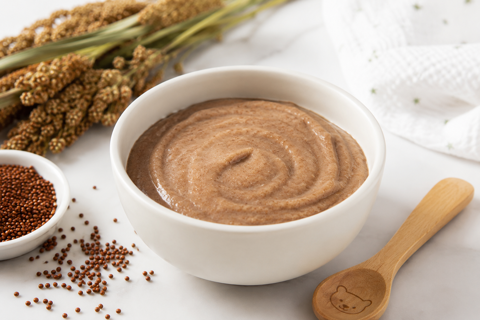 Porridge made with ragi flour
