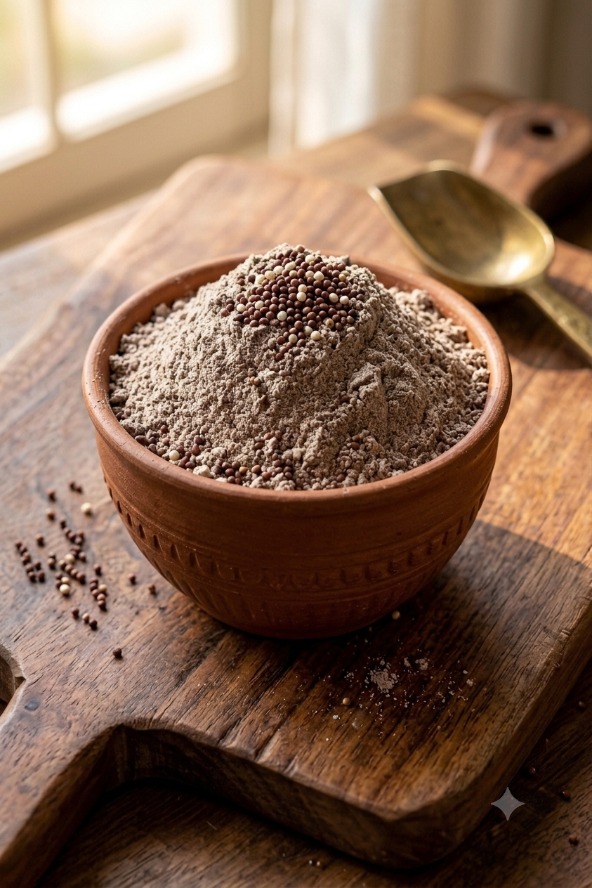Regular ragi finger millet grains