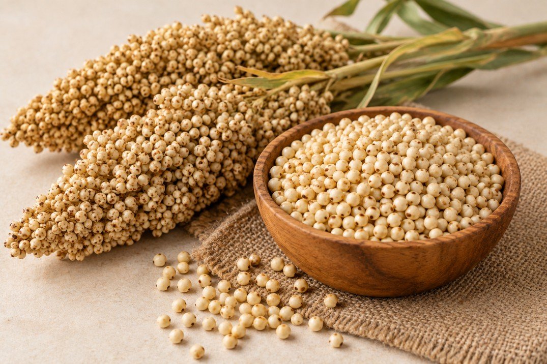 Jowar sorghum grains and jowar flour